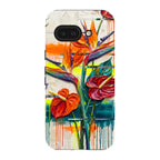 Tropical Flowers by Frida Lövström — Pixel 9A Tough Case — Finnaij