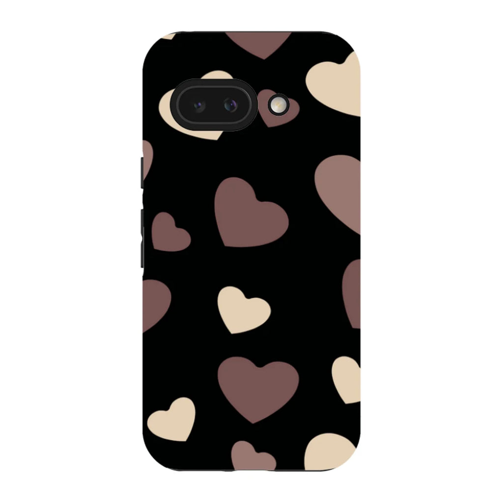 White & Black Hearts — Pixel 9A Tough Case — Finnaij