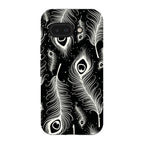 Feathers in Bloom Black — Pixel 9A Tough Case — Finnaij