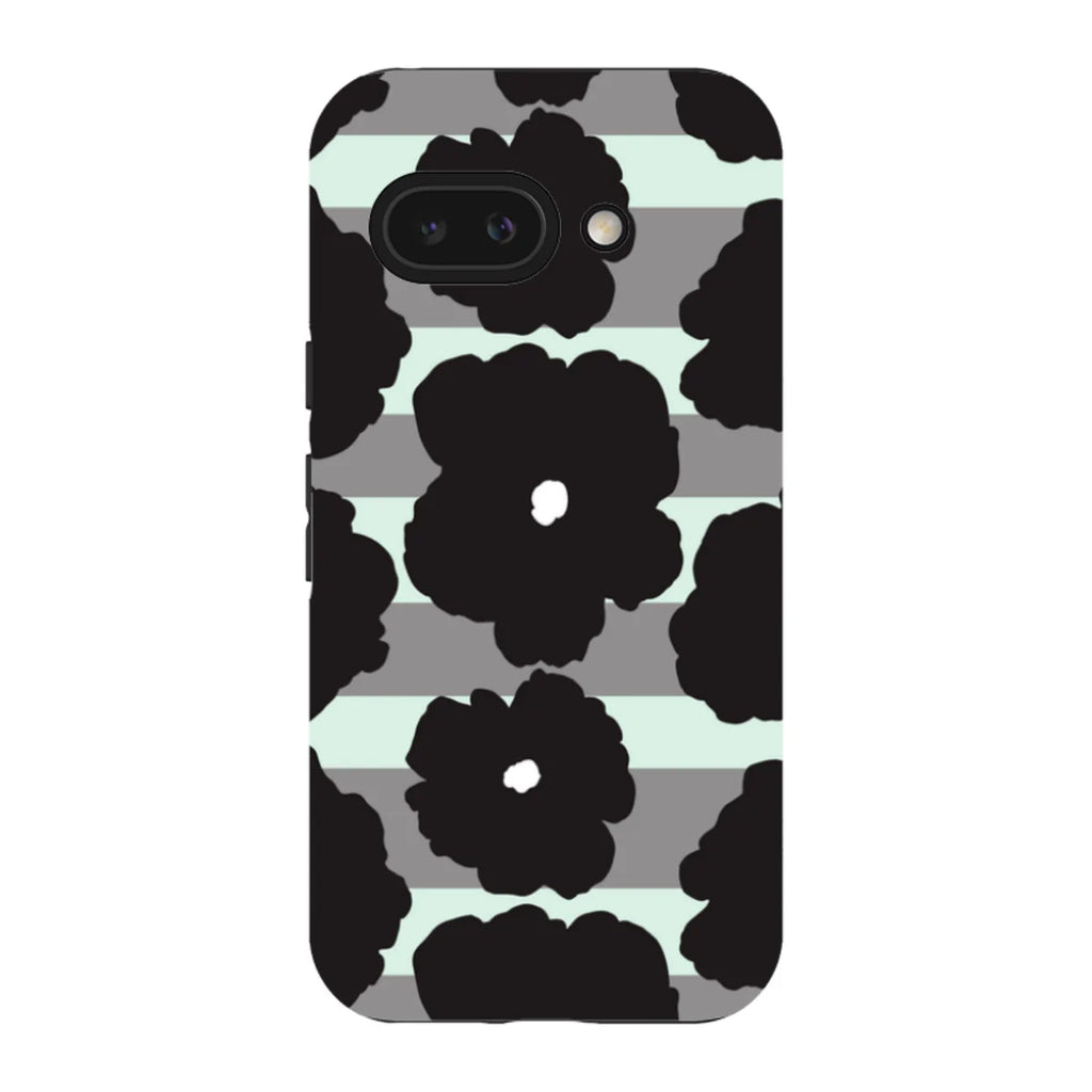 Bold Floral Black — Pixel 9A Tough Case — Finnaij