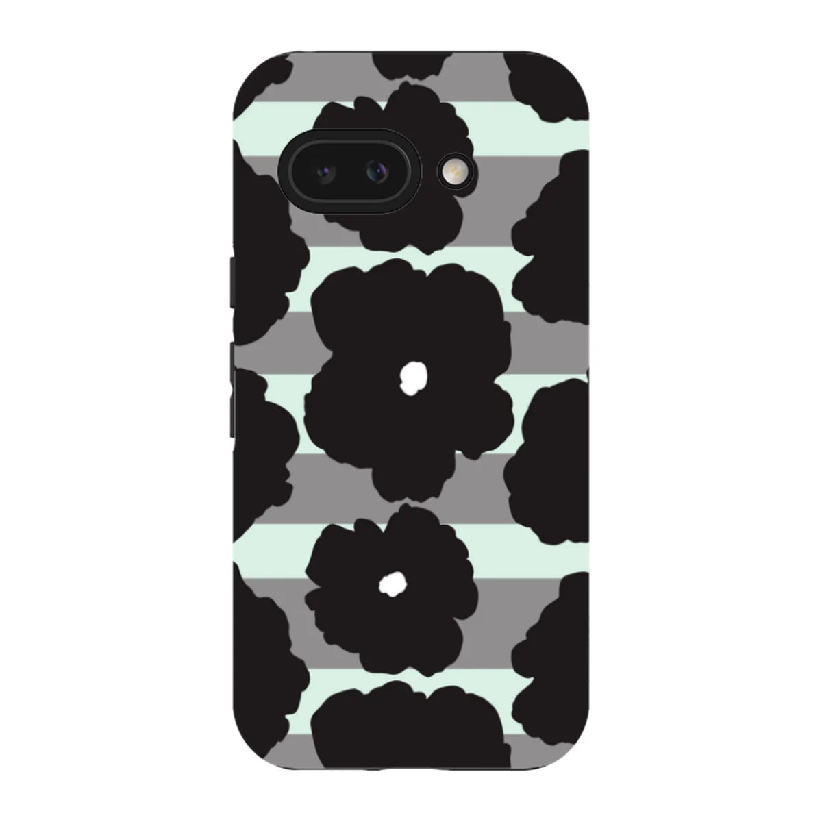 Bold Floral Black — Pixel 9A Tough Case — Finnaij