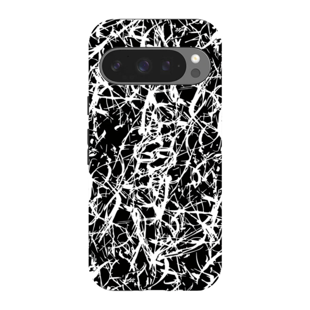 Black-White Grunge — Pixel 9 Pro Tough Case — Finnaij