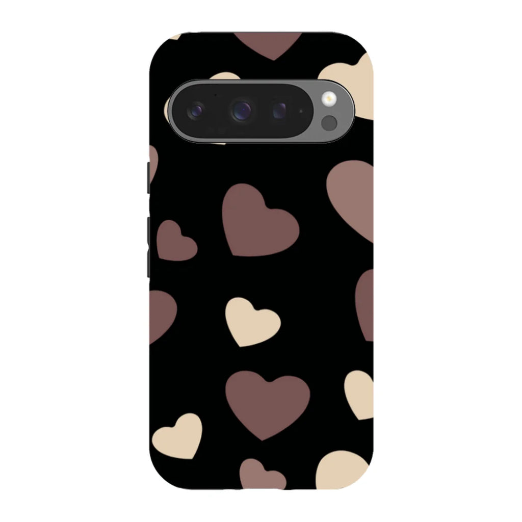 White & Black Hearts — Pixel 9 Pro Tough Case — Finnaij