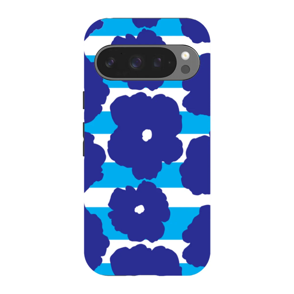 Bold Floral Blue — Pixel 9 Pro Tough Case — Finnaij