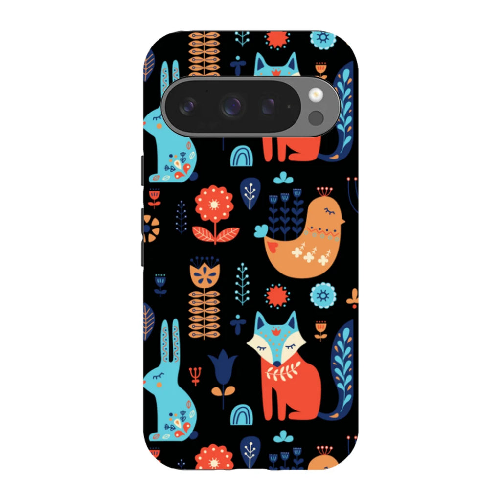 Nordic Ornament Black — Pixel 9 Pro Tough Case — Finnaij