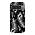 Feathers in Bloom Black — Pixel 9 Pro Tough Case — Finnaij