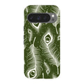 Feathers in Bloom Army Green — Pixel 9 Pro Tough Case — Finnaij
