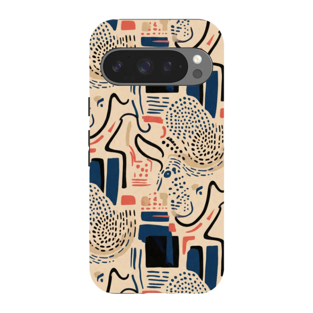 Sandstone Adire by Ada Okoye — Pixel 9 Pro Tough Case — Finnaij