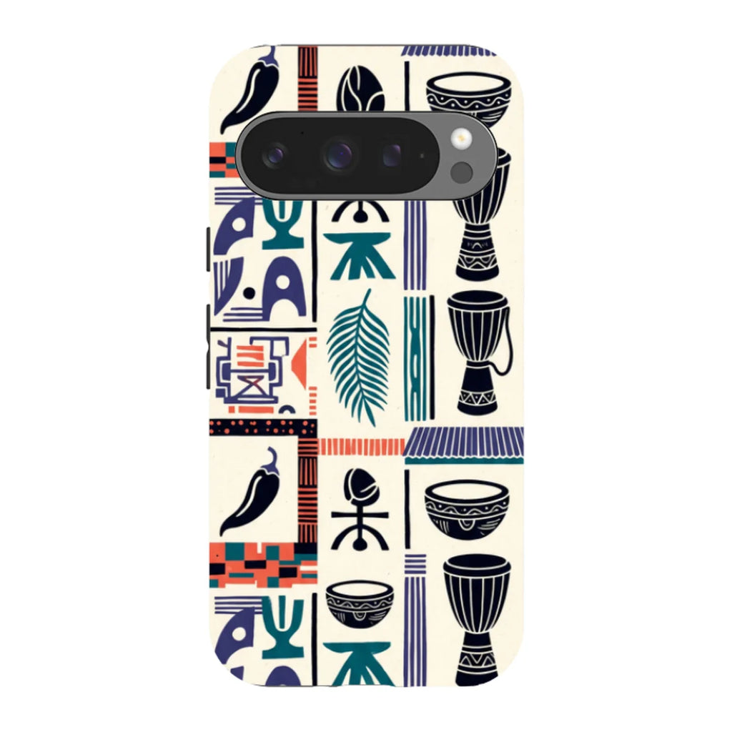 Market Day Icons by Ada Okoye — Pixel 9 Pro Tough Case — Finnaij