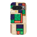 Ankara Blocks on Sand by Ada Okoye — Pixel 9 Pro Tough Case — Finnaij