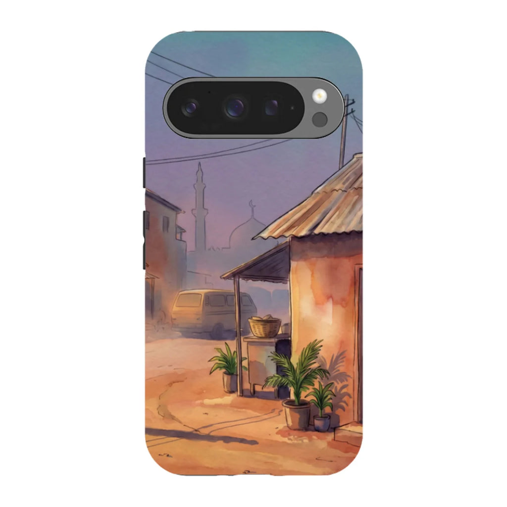 City Edge Quiet Street by Tobi Akinyemi — Pixel 9 Pro Tough Case — Finnaij