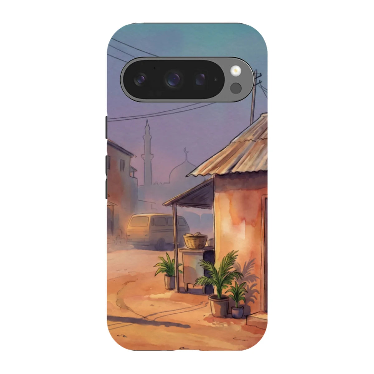 City Edge Quiet Street by Tobi Akinyemi — Pixel 9 Pro Tough Case — Finnaij