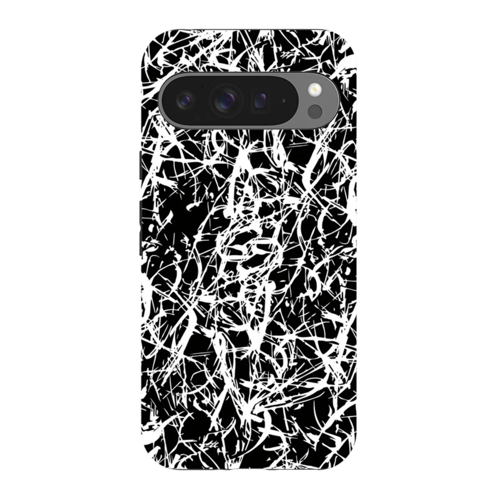 Black-White Grunge — Pixel 9 Pro XL Tough Case — Finnaij