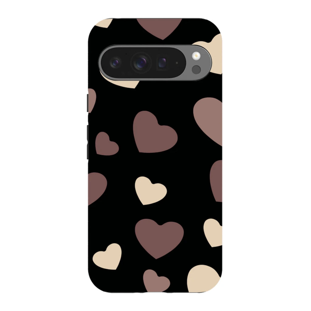 White & Black Hearts — Pixel 9 Pro XL Tough Case — Finnaij