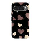 White & Black Hearts — Pixel 9 Pro XL Tough Case — Finnaij