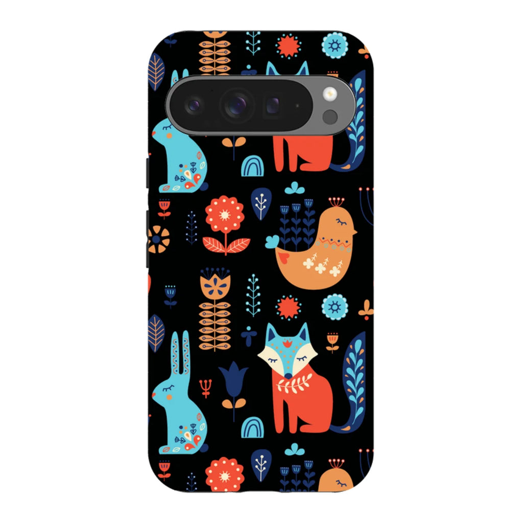 Nordic Ornament Black — Pixel 9 Pro XL Tough Case — Finnaij