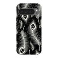 Feathers in Bloom Black — Pixel 9 Pro XL Tough Case — Finnaij