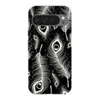 Feathers in Bloom Black — Pixel 9 Pro XL Tough Case — Finnaij