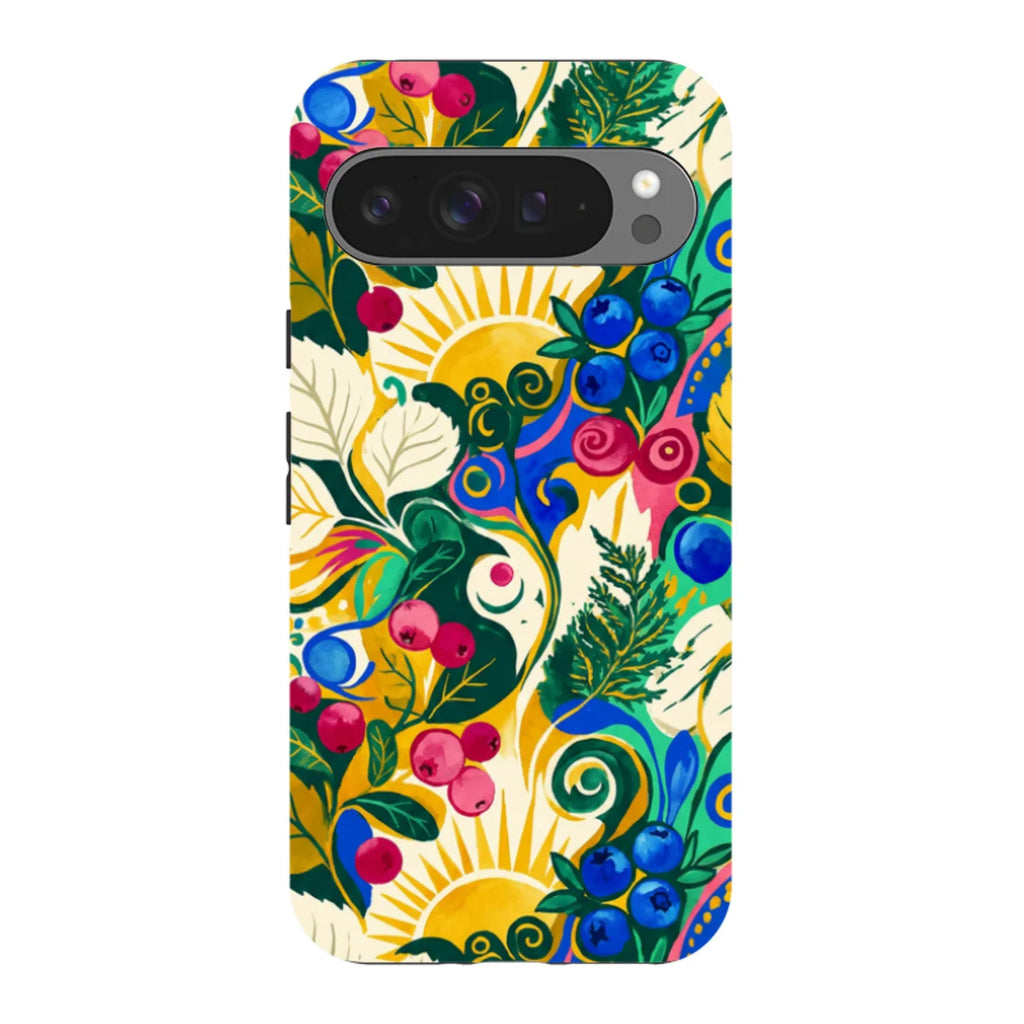 Berry Meadow Glow by Aino Kallio — Pixel 9 Pro XL Tough Case — Finnaij
