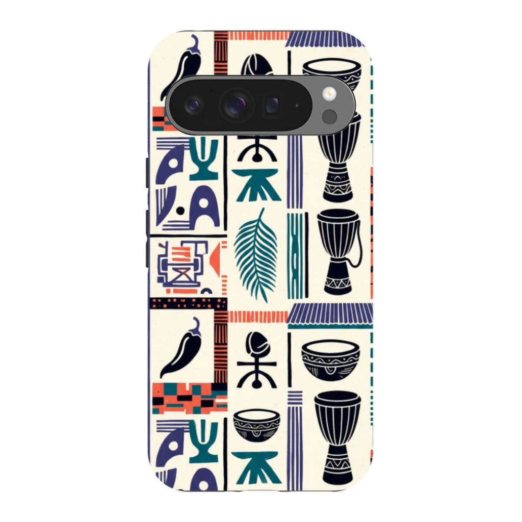 Market Day Icons by Ada Okoye — Pixel 9 Pro XL Tough Case — Finnaij