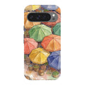 Market Umbrellas from Above by Tobi Akinyemi — Pixel 9 Pro XL Tough Case — Finnaij