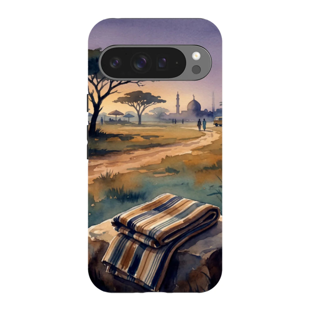 Aso-Oke Accent in the Landscape by Tobi Akinyemi — Pixel 9 Pro XL Tough Case — Finnaij