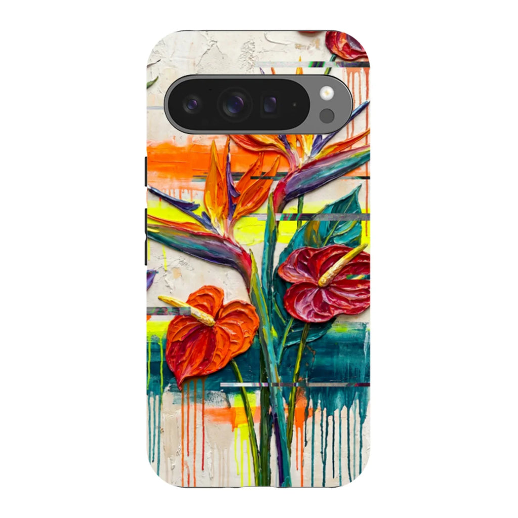 Tropical Flowers by Frida Lövström — Pixel 9 Pro XL Tough Case — Finnaij