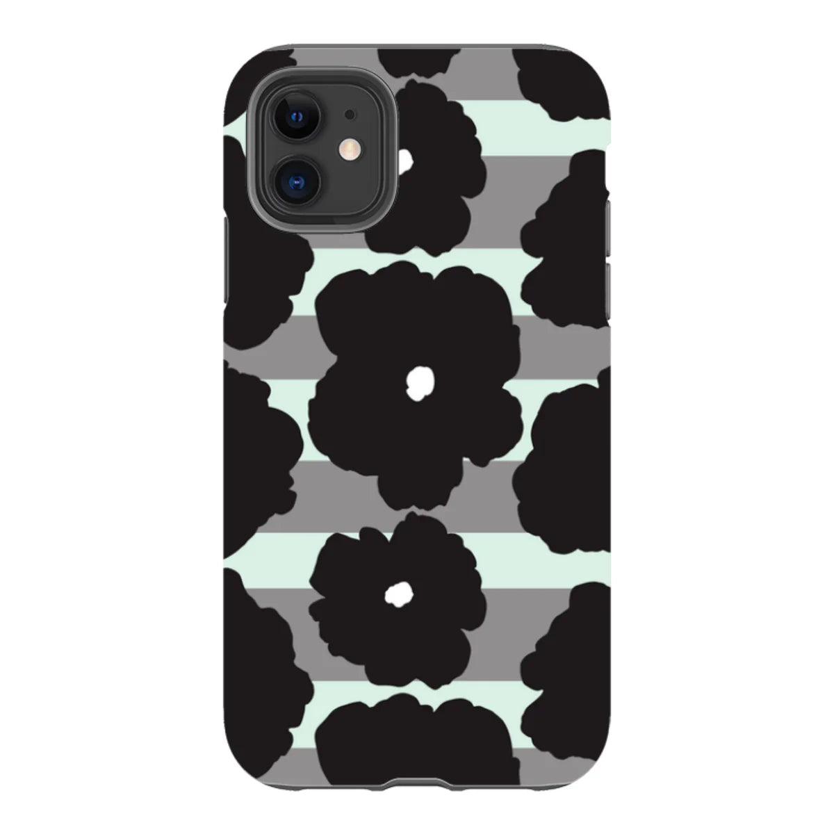 Bold Floral Black — iPhone 11 Tough Case — Finnaij