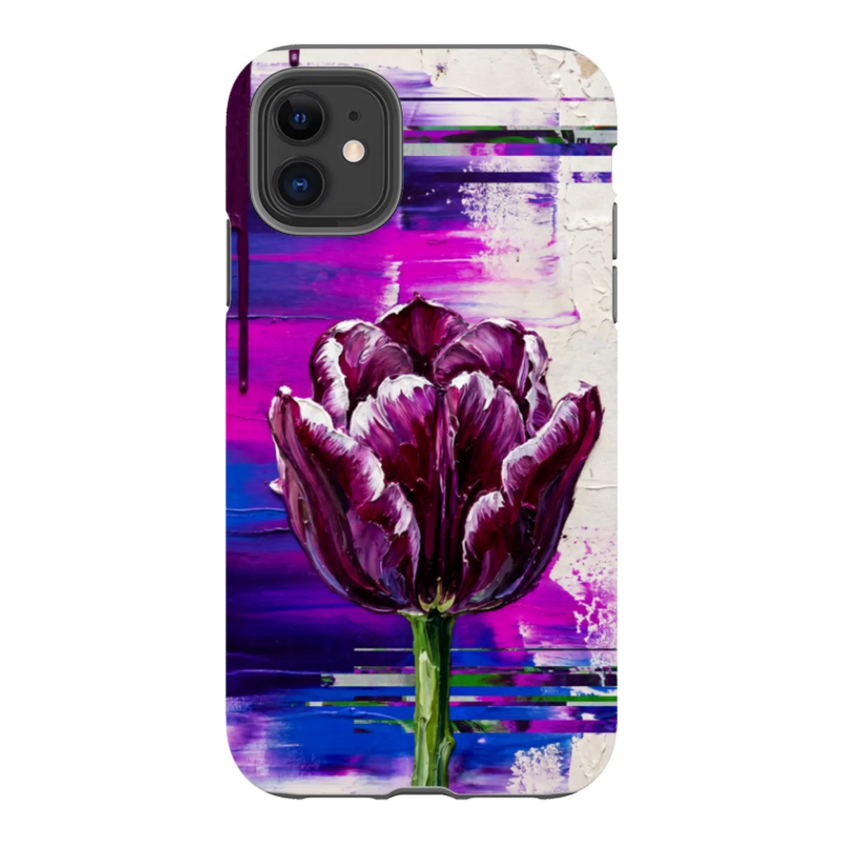 Single Dramatic Tulip by Frida Lövström — iPhone 11 Tough Case — Finnaij