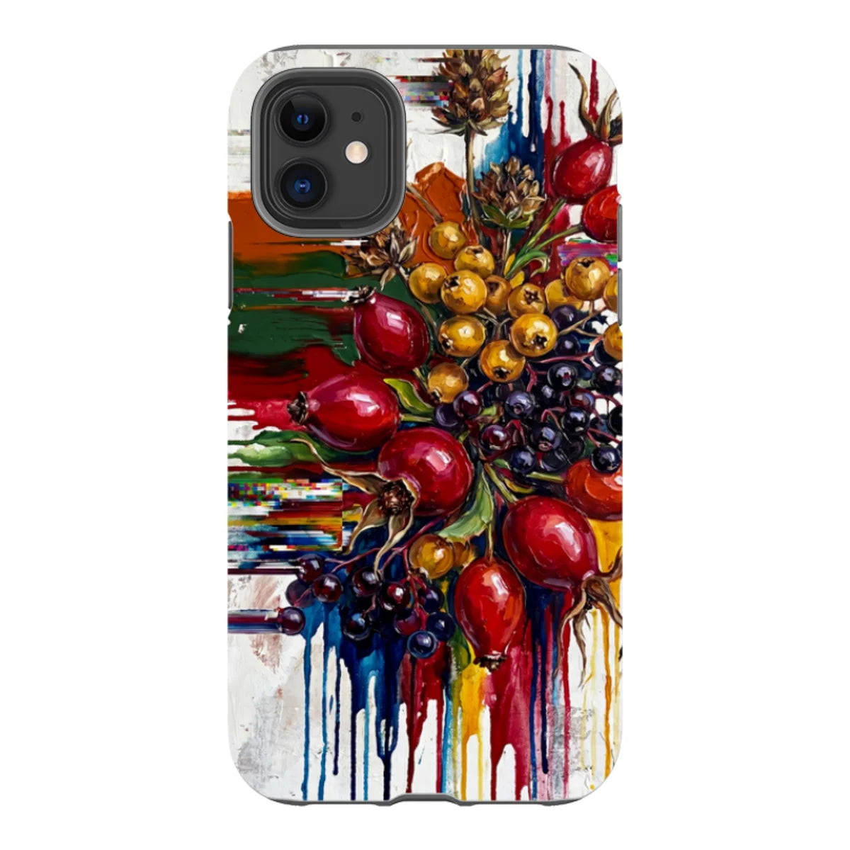 Autumn Berries and Botanicals by Frida Lövström — iPhone 11 Tough Case — Finnaij