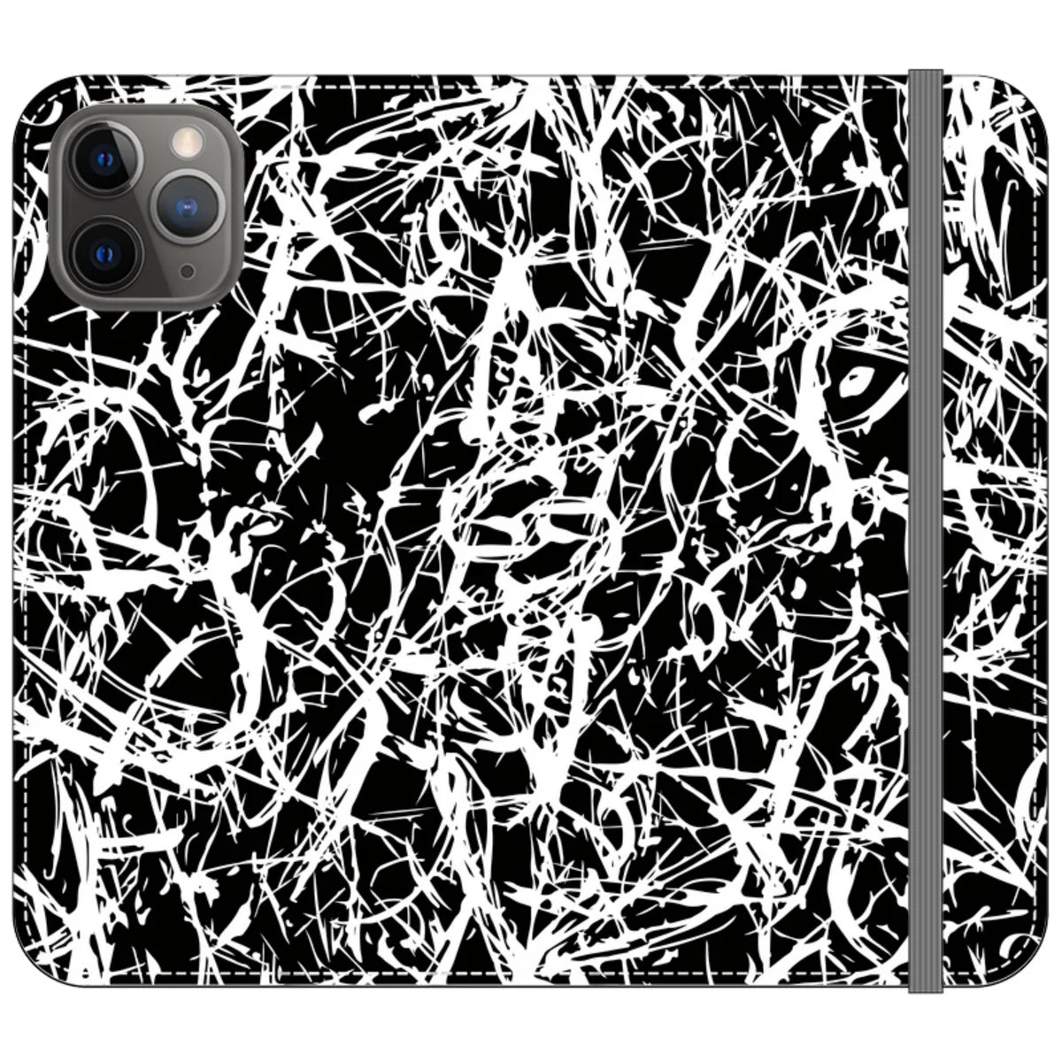 Black-White Grunge — iPhone 11 Pro Wallet Case — Finnaij