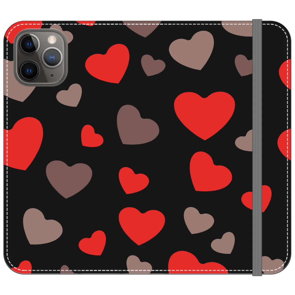 Red Hearts — iPhone 11 Pro Wallet Case — Finnaij
