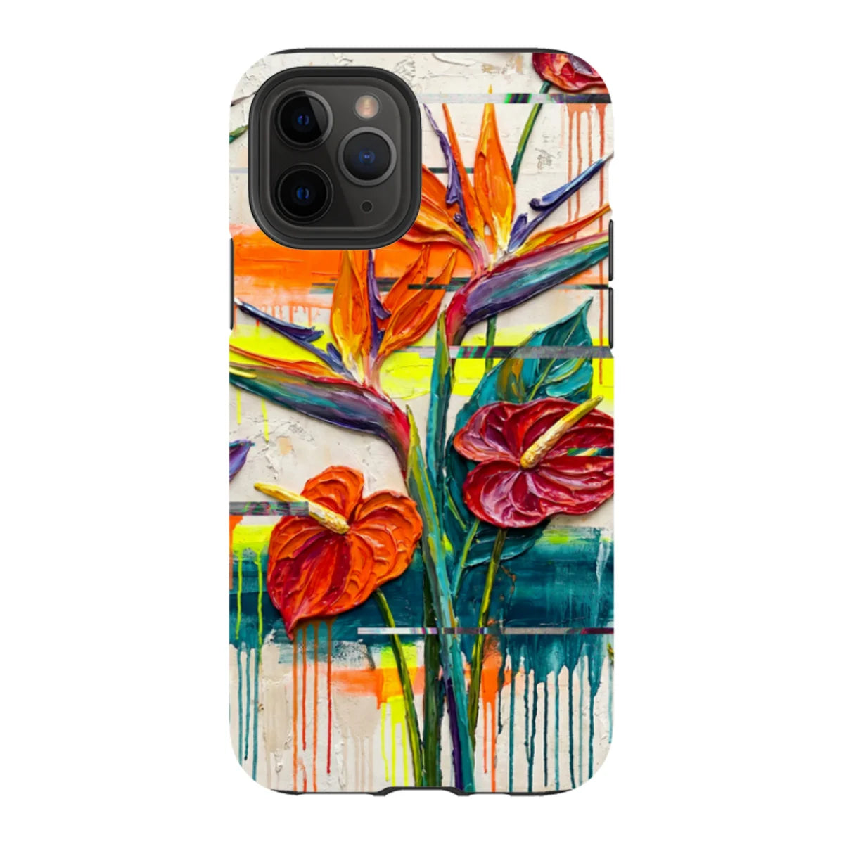 Tropical Flowers by Frida Lövström — iPhone 11 Pro Tough Case — Finnaij