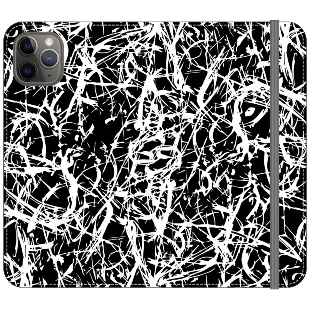 Black-White Grunge — iPhone 11 Pro Max Wallet Case — Finnaij