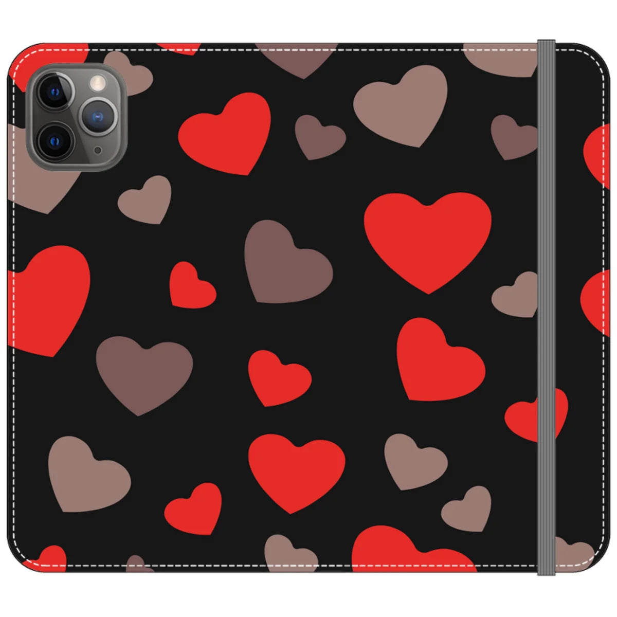 Red Hearts — iPhone 11 Pro Max Wallet Case — Finnaij