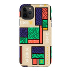Ankara Blocks on Sand by Ada Okoye — iPhone 11 Pro Max Tough Case — Finnaij