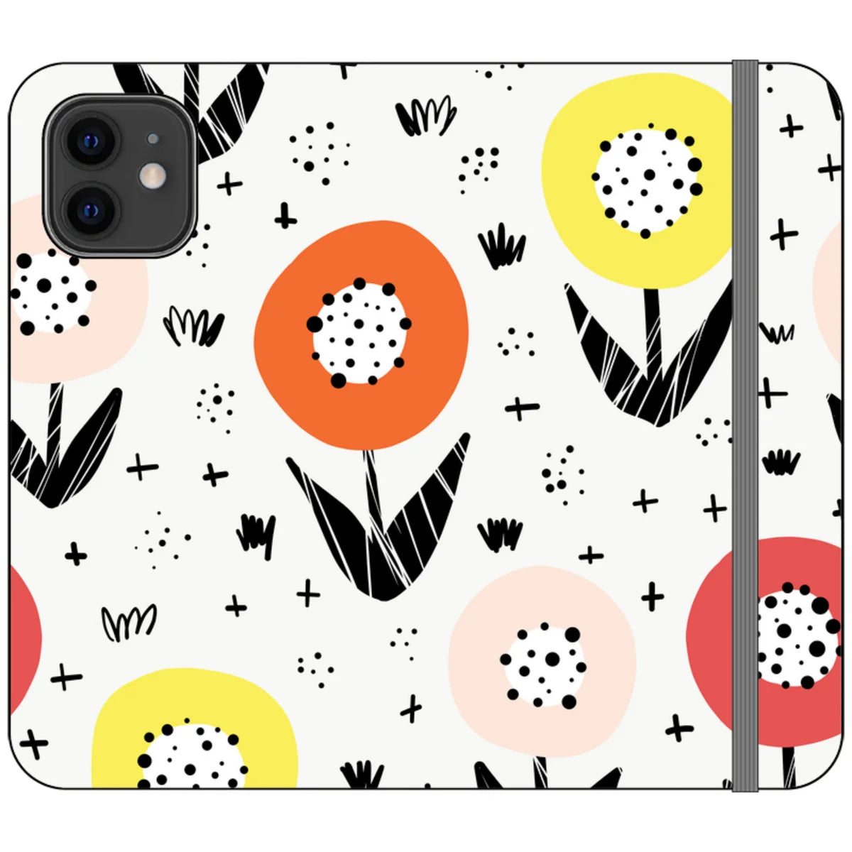 Botanical Doodle — iPhone 12 Wallet Case — Finnaij