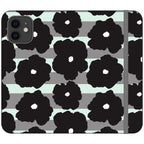 Bold Floral Black — iPhone 12 Wallet Case — Finnaij