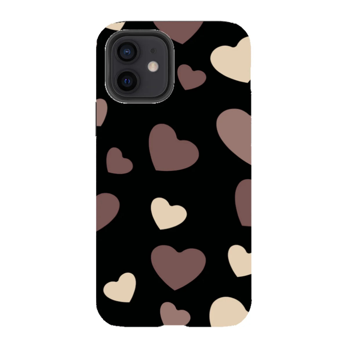 White & Black Hearts — iPhone 12 Tough Case — Finnaij