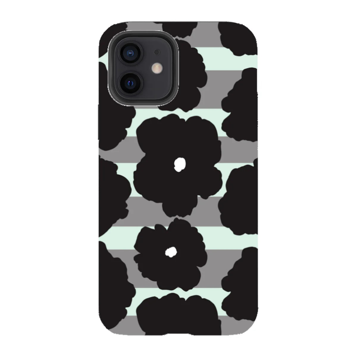 Bold Floral Black — iPhone 12 Tough Case — Finnaij
