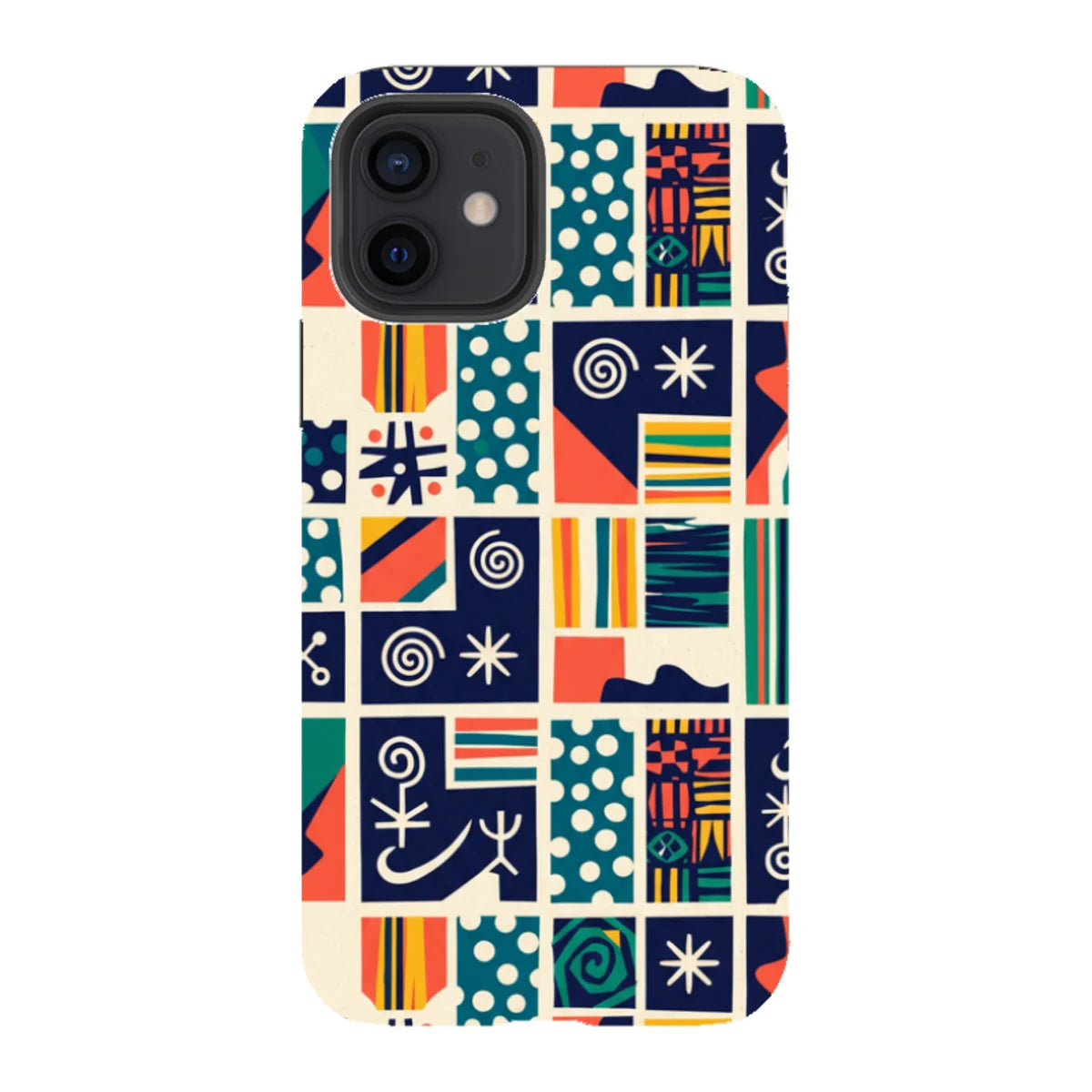 Coastal Indigo Tiles by Ada Okoye — iPhone 12 Tough Case — Finnaij