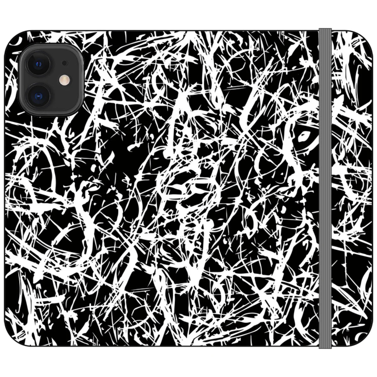 Black-White Grunge — iPhone 12 Mini Wallet Case — Finnaij