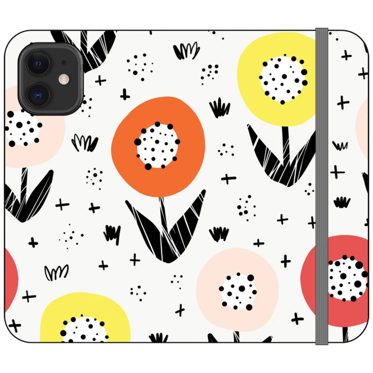 Botanical Doodle — iPhone 12 Mini Wallet Case — Finnaij