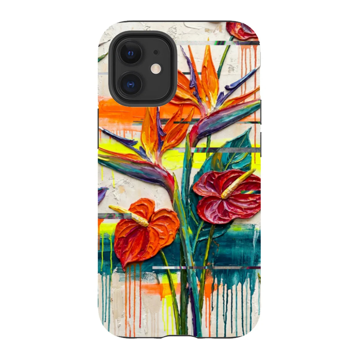 Tropical Flowers by Frida Lövström — iPhone 12 Mini Tough Case — Finnaij
