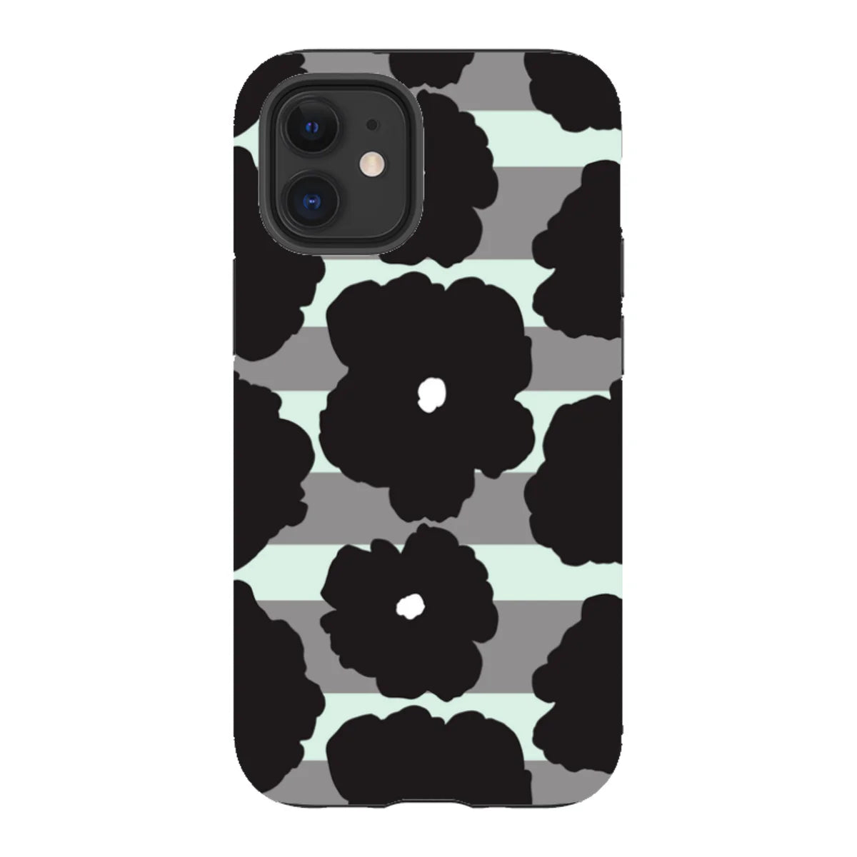 Bold Floral Black — iPhone 12 Mini Tough Case — Finnaij