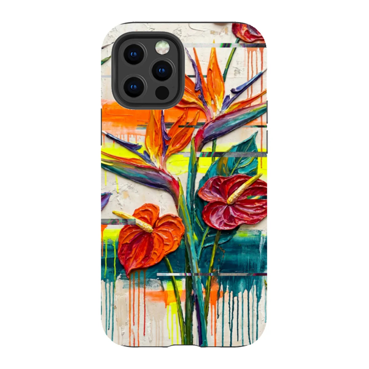 Tropical Flowers by Frida Lövström — iPhone 12 Pro Tough Case — Finnaij