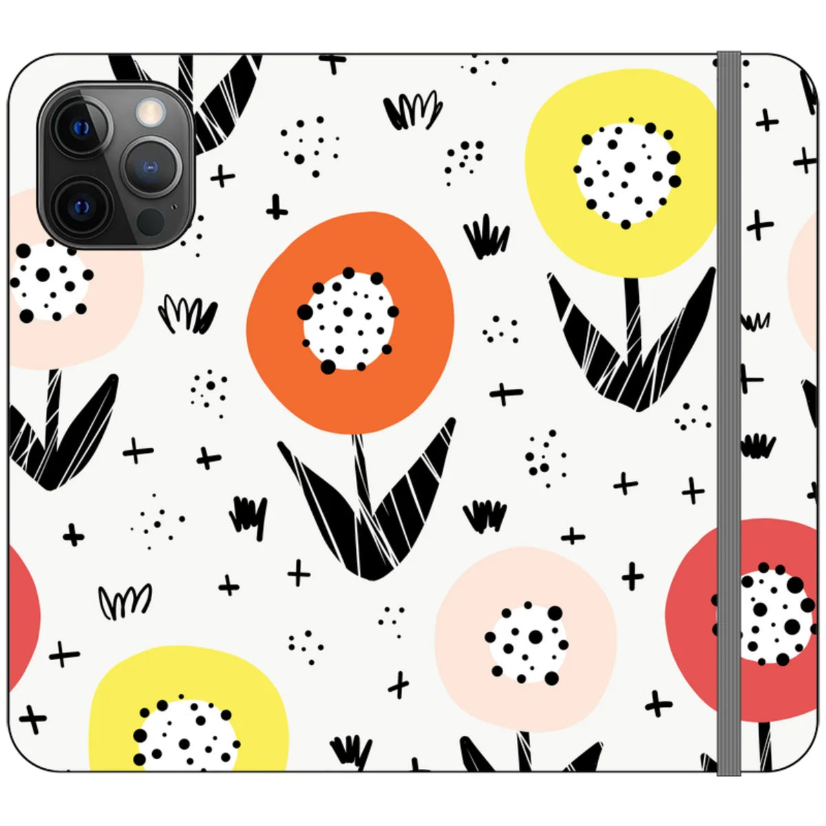 Botanical Doodle — iPhone 12 Pro Max Wallet Case — Finnaij