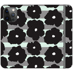 Bold Floral Black — iPhone 12 Pro Max Wallet Case — Finnaij