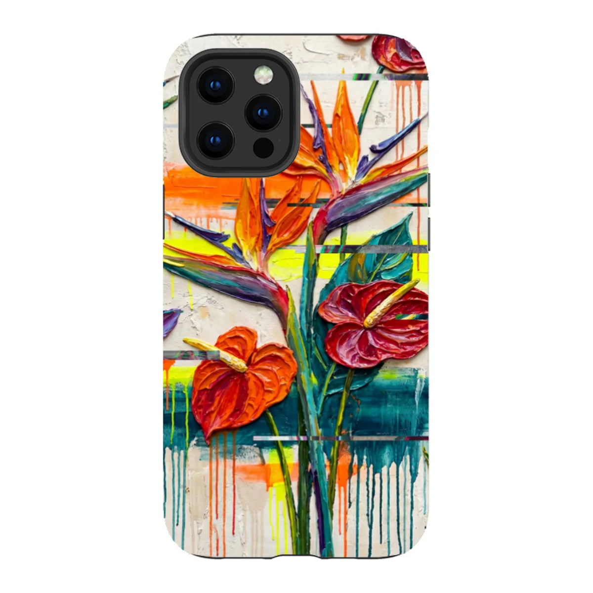 Tropical Flowers by Frida Lövström — iPhone 12 Pro Max Tough Case — Finnaij