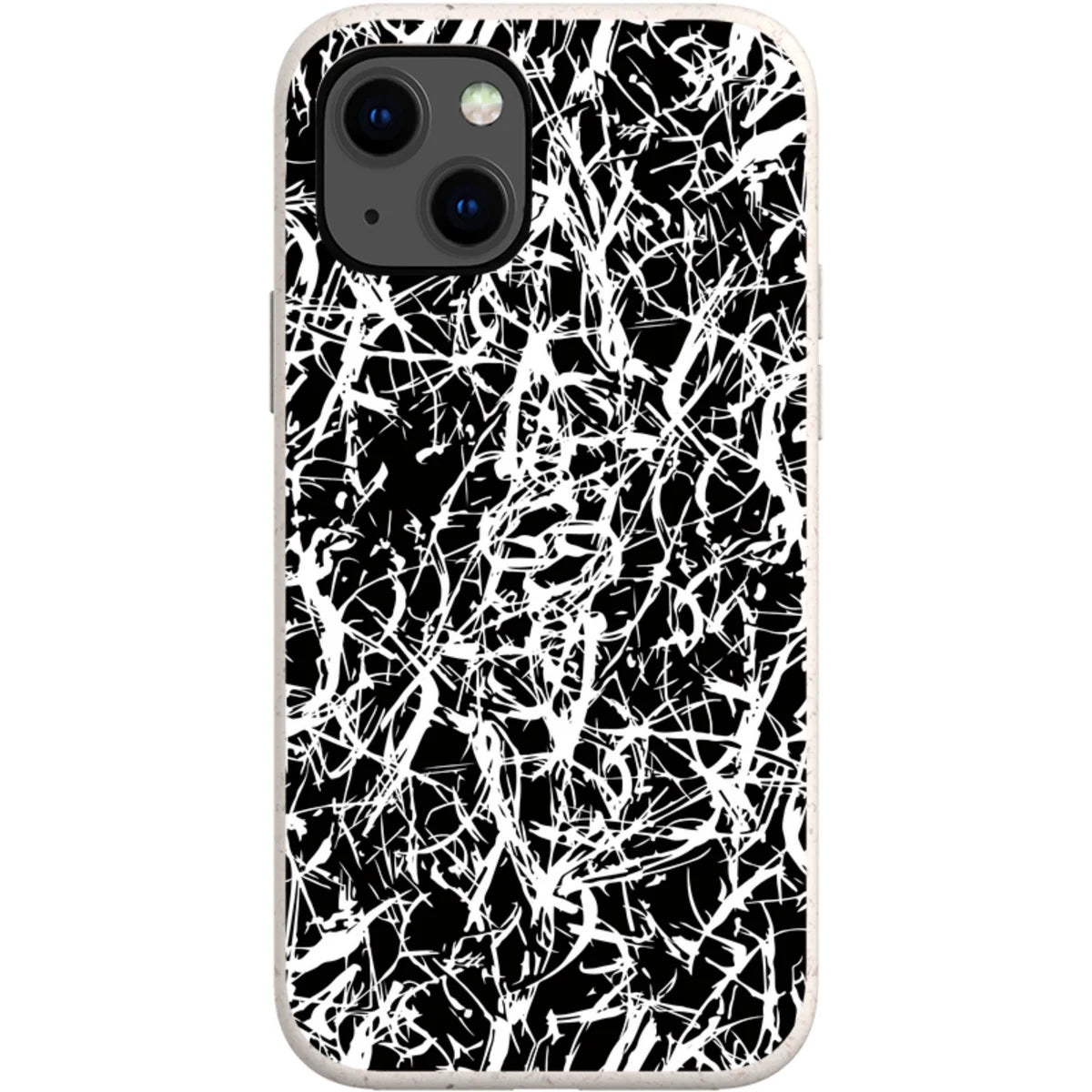 Black-White Grunge — iPhone 13 iPhone Bio-degradable Case — Finnaij